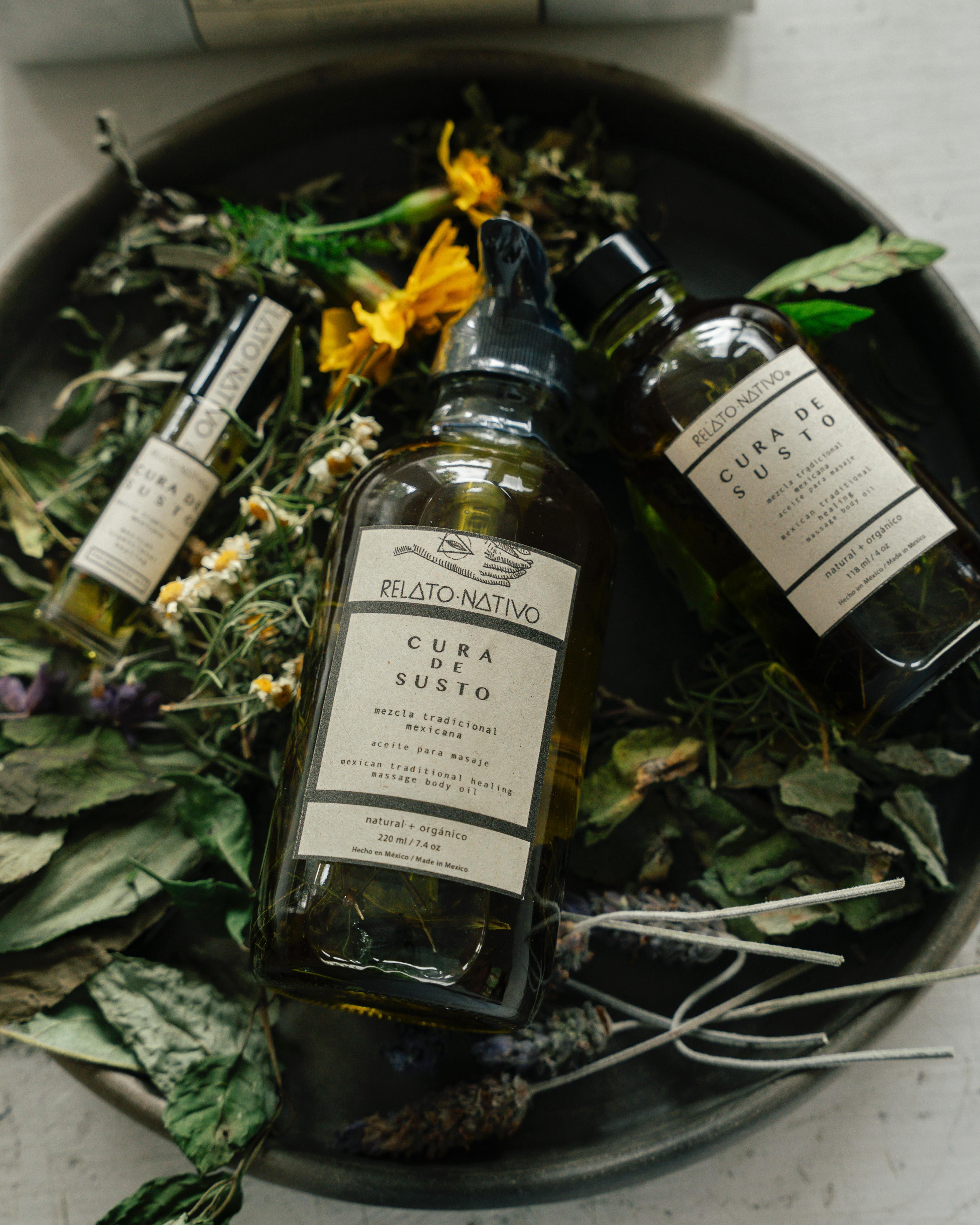 CURA DE SUSTO: Aceite terapéutico para masaje / Therapeutic Massage oil